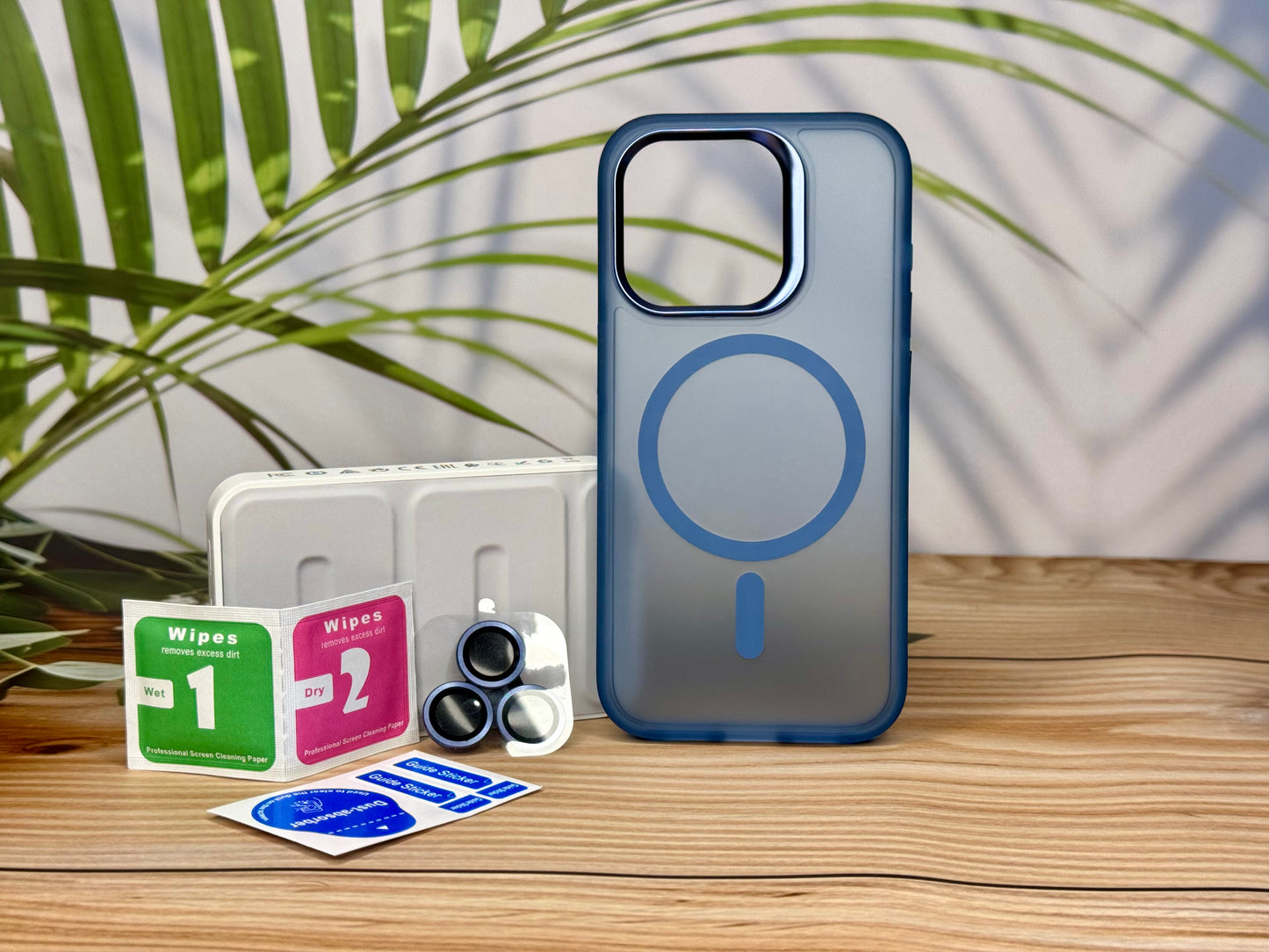 Matte Translucent iPhone 15 Series Case with Camera Lens Protector