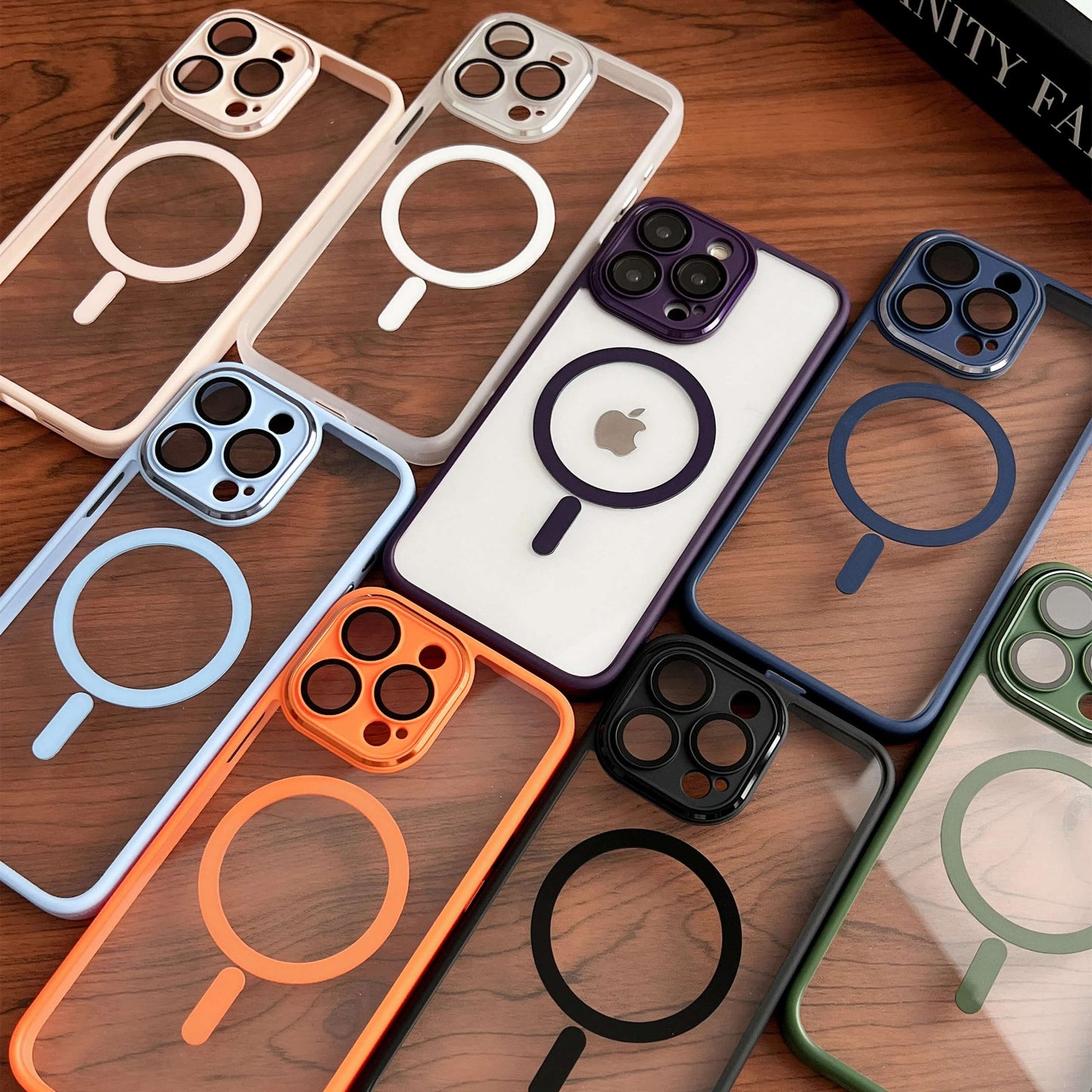 BlueBear iPhone 15 Series MagSafe Shockproof Transparent Case with Chrome Camera Protection