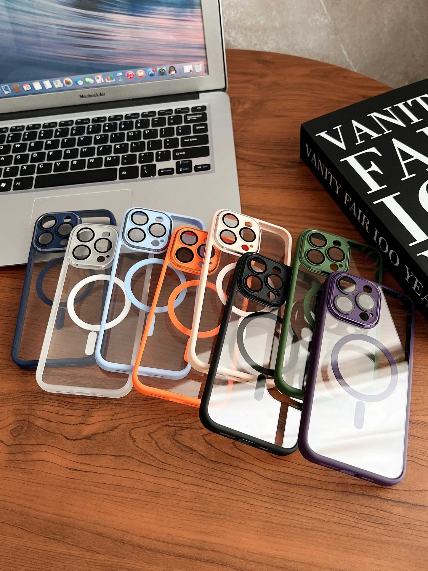 BlueBear iPhone 15 Series MagSafe Shockproof Transparent Case with Chrome Camera Protection