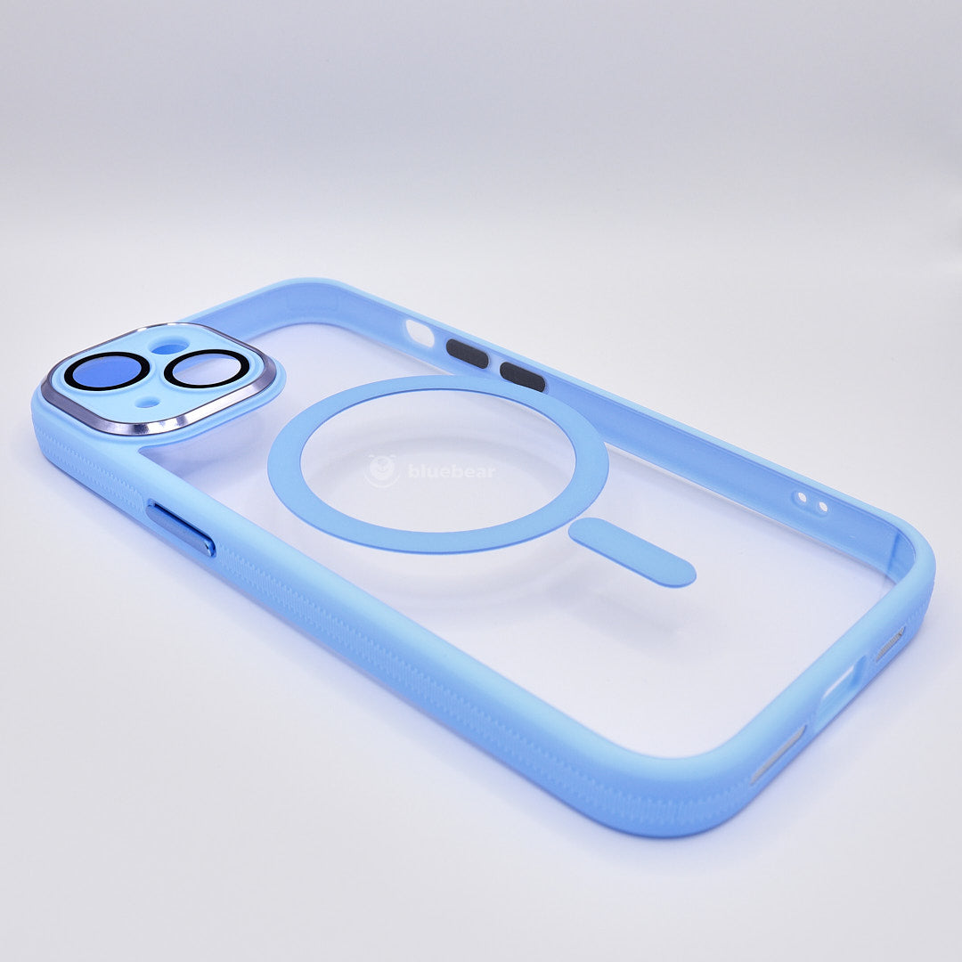 BlueBear iPhone 15 Series MagSafe Shockproof Transparent Case with Chrome Camera Protection