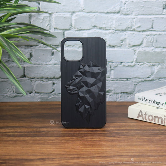 3D Lion Embossed Silicon Back Cover: Embrace the Majesty and Strength of the Jungle King